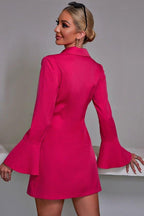 Slim-Fit Dress with Flared Sleeves