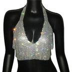 Rhinestone-Detail Shorts with Sequins