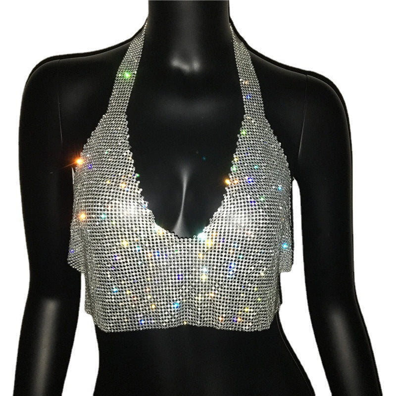 Rhinestone-Detail Shorts with Sequins