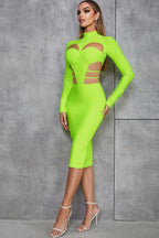 Cutout Slim-Fit Dress with Slit Detail
