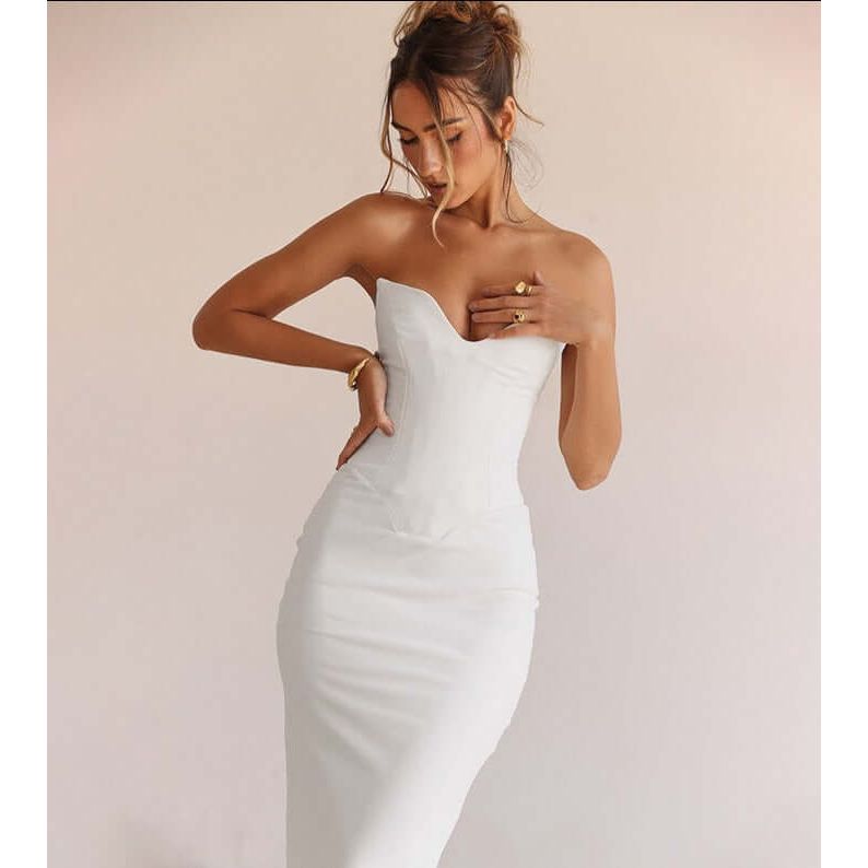 Strapless Dress with Mermaid Shape