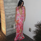 Halter Maxi Dress with Open Back