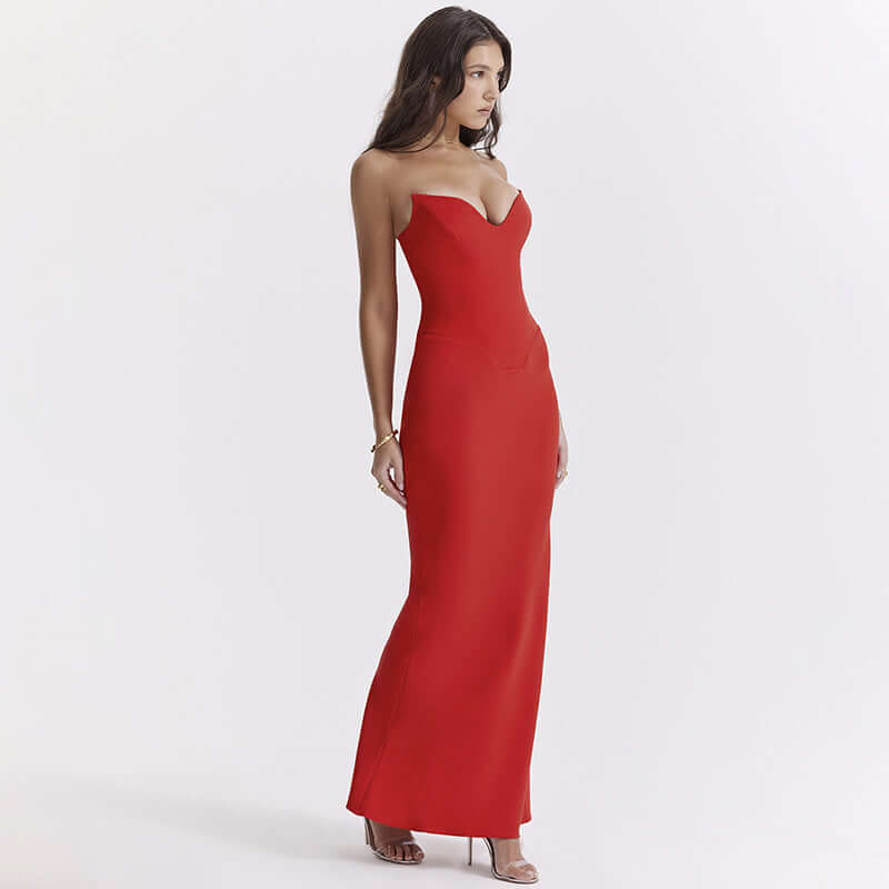 Strapless Dress with Mermaid Shape