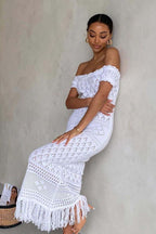 Boho One-Shoulder Cutout Dress