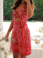 Cutout A-Line Dress with Short Length