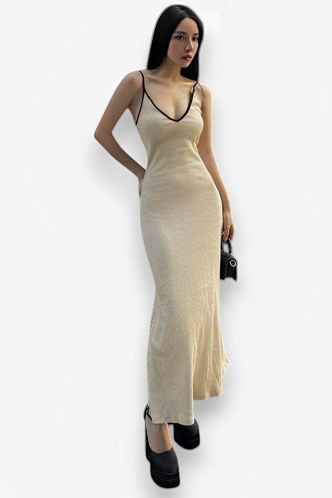 V-Neck Midi Dress with Cami Straps Main image