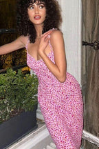 Mermaid Plunging Dress with Cami Straps