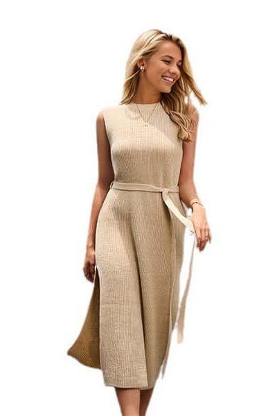Knit Dress with A-Line Shape