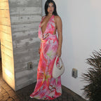 Halter Maxi Dress with Open Back