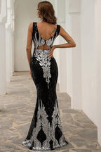 Geometric-Print Sheer Dress