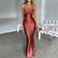 Satin Plunging V-Neck Maxi Dress