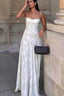Slim-Fit Open-Back Corset-Style Maxi Dress