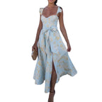 Floral Vintage-Inspired Dress with Cami Straps