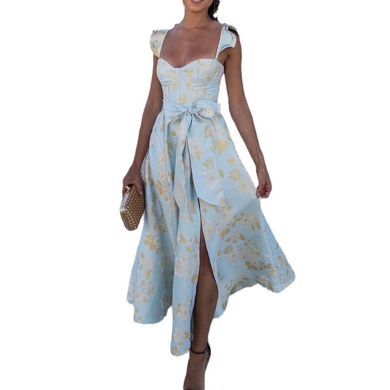 Floral Vintage-Inspired Dress with Cami Straps