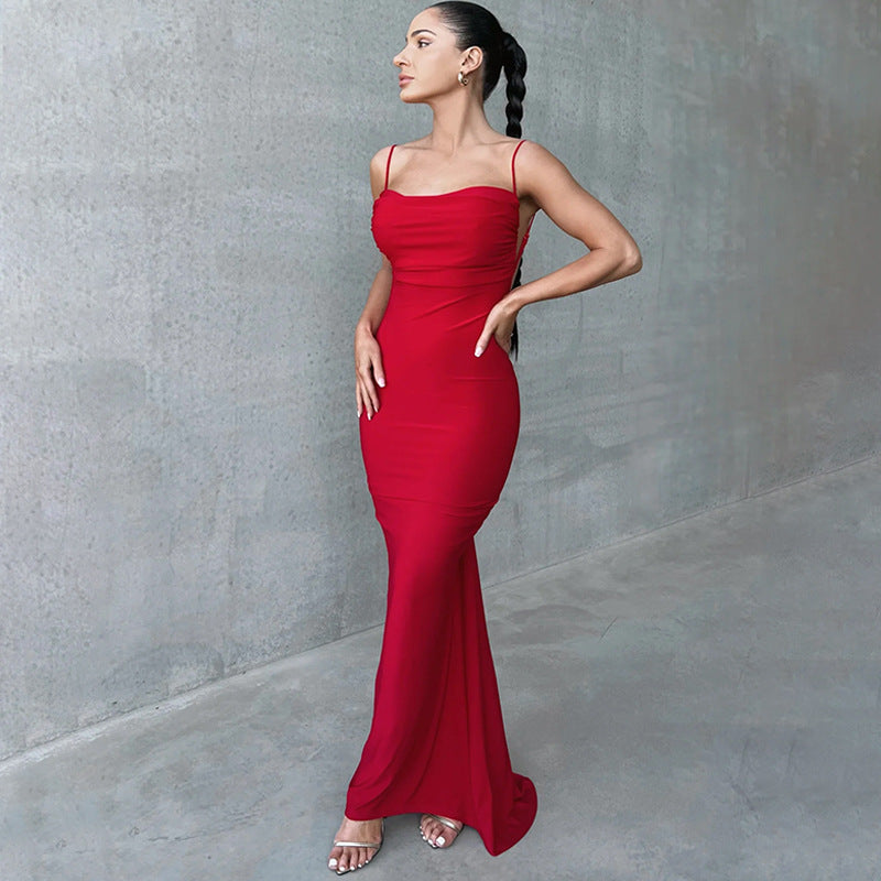 Mermaid Open-Back Dress
