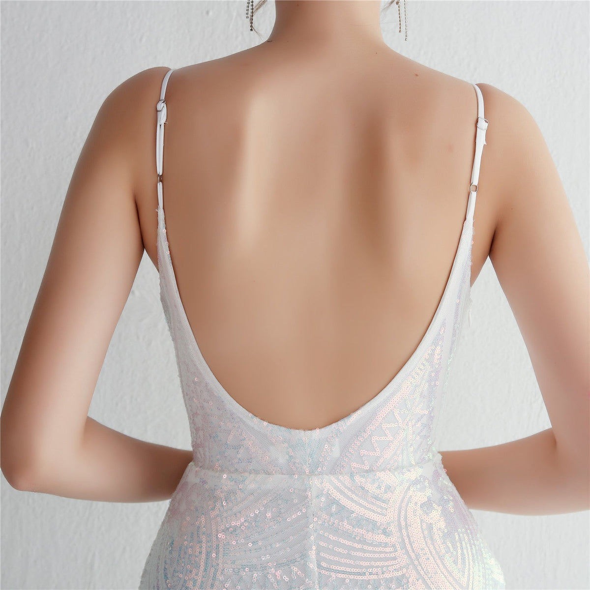 Sequined Dress with Mermaid Shape