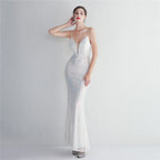Sequined Dress with Mermaid Shape