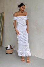 Boho One-Shoulder Cutout Dress