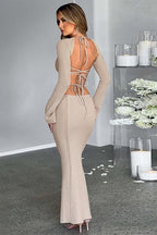 Cutout Strap-Detail Dress with Open Back
