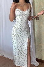 Floral Cami Dress with Slit Detail