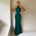 Crepe Mesh Sheer Dress