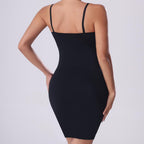 Ribbed Fitted Midi Dress with Side Slit