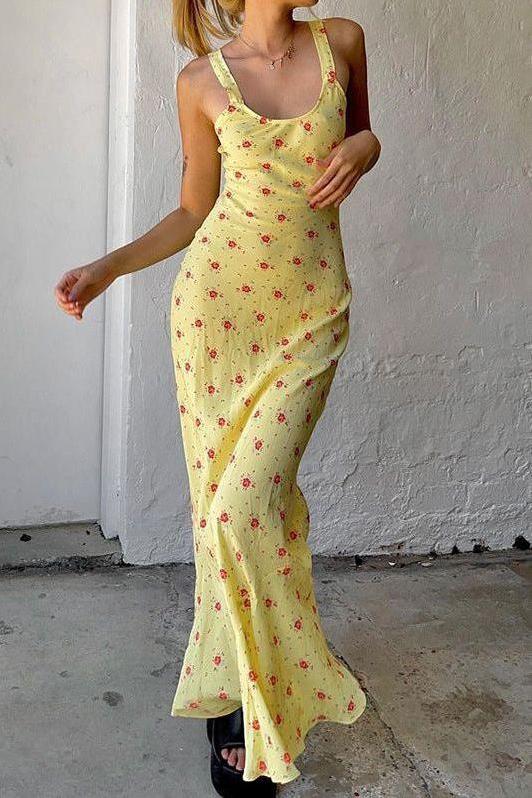 Floral Mermaid Cami Maxi Dress