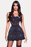 Off-Shoulder Slim-Fit Mini Dress with Cutout Details