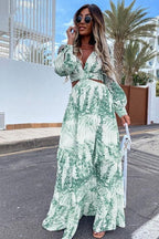 Long-Sleeve Dress with Print Details