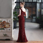 One-Shoulder Sequined Dress
