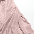 Satin Pink Mini Dress with Corset Details