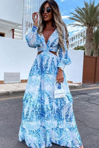 Long-Sleeve Dress with Print Details