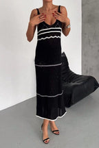 Striped Midi Dress with Knit Texture
