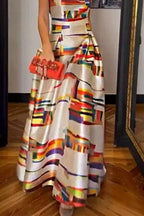 Printed Slim-Fit Sleeveless Dress