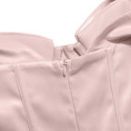Satin Pink Mini Dress with Corset Details