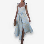 Floral Vintage-Inspired Dress with Cami Straps