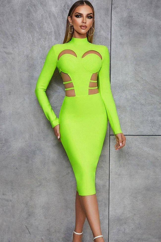 Cutout Slim-Fit Dress with Slit Detail Main image