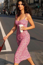 Mermaid Plunging Dress with Cami Straps