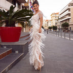 Slim-Fit Maxi Dress with Sleeveless Cut