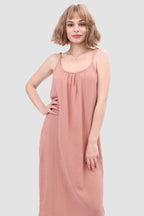 Cotton Crew-Neck Cami Dress