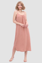 Cotton Crew-Neck Cami Dress