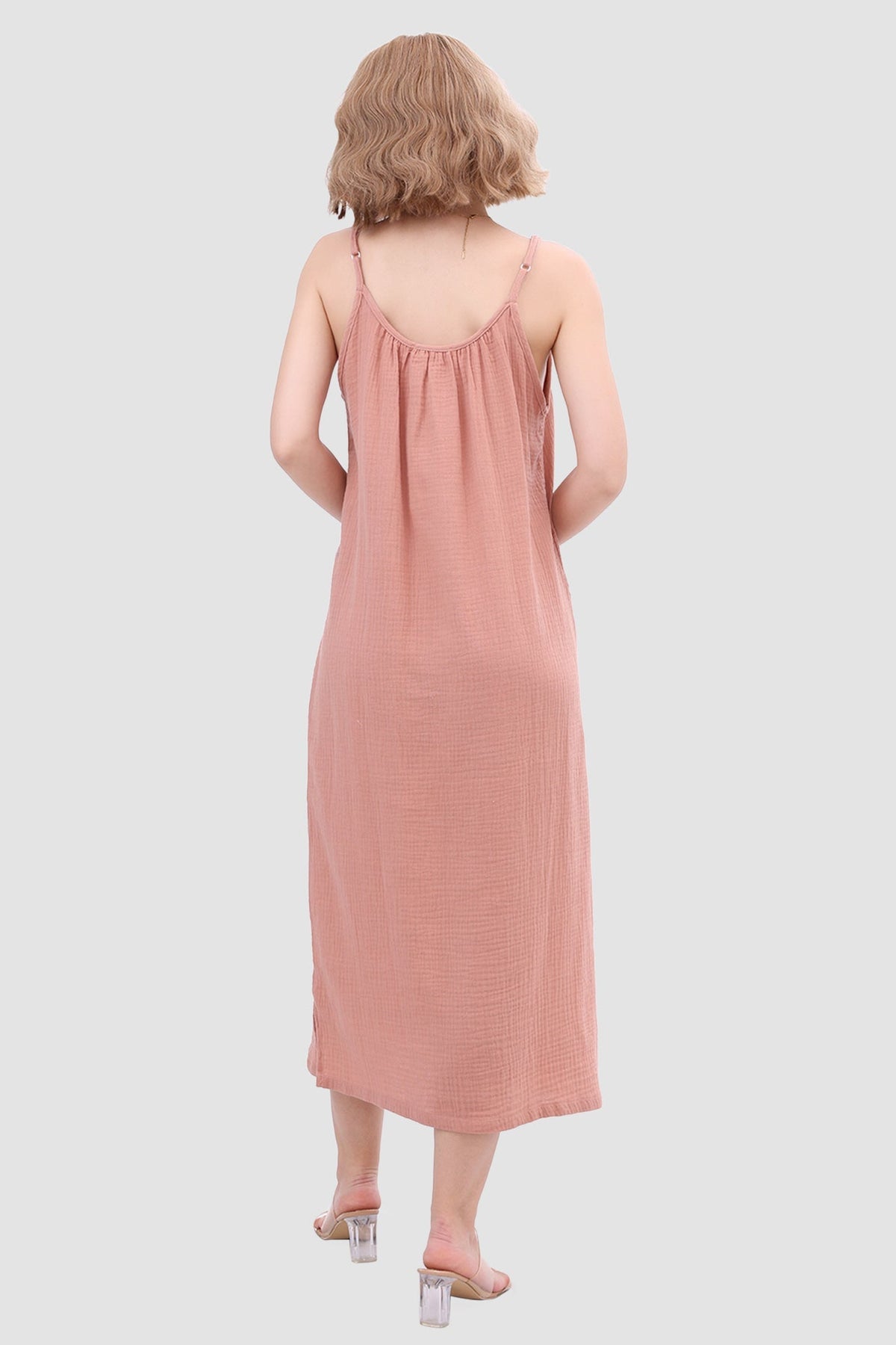 Cotton Crew-Neck Cami Dress