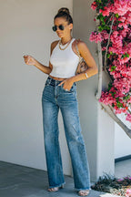 Cotton Belted Jeans