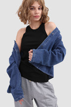Knit Tank Top with Round Neckline