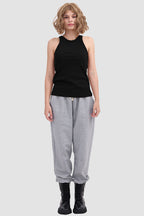 Knit Tank Top with Round Neckline