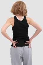 Knit Tank Top with Round Neckline