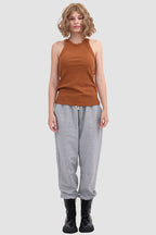 Knit Tank Top with Round Neckline