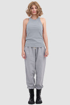Knit Tank Top with Round Neckline