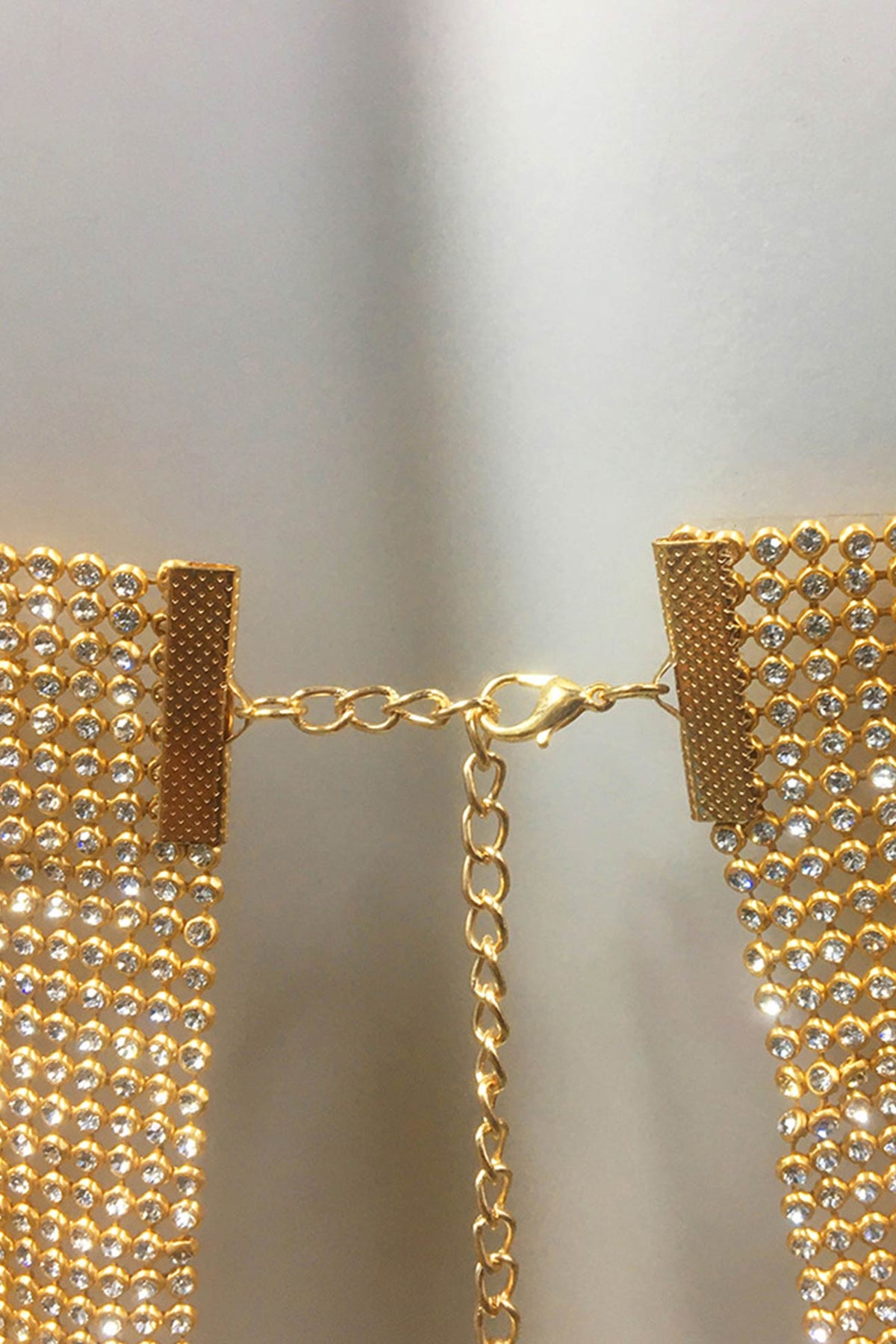 Rhinestone-Detail Cropped Tank Top with Square Neckline
