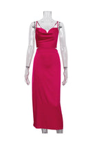 Rose-Detail Cross-Detail Tie-Back Dress